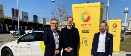STOP SHOP Ladestandorte von AMIC Energy und Immofinanz powered by SMATRICS